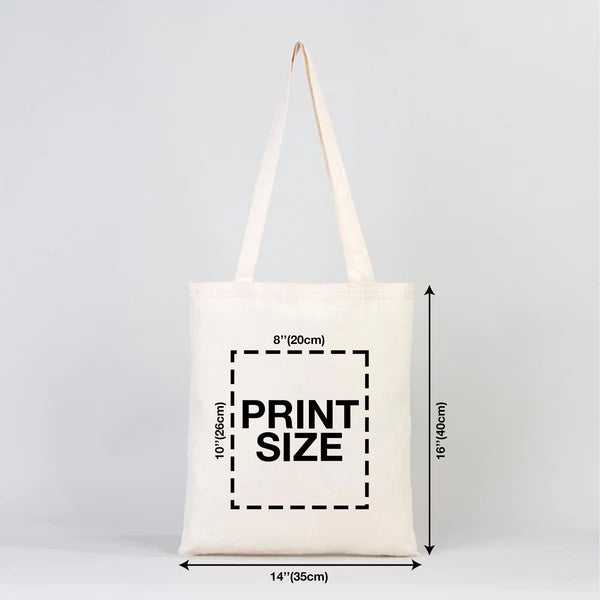 Sac fourre-tout en coton écru, dimensions 35cm x 40cm, avec zone d'impression suggérée de 20cm x 26cm - Pamusan