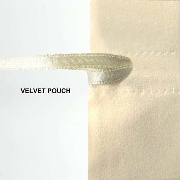 Natural Velvet Drawstring Pouch – 6" × 8" (15 × 20 cm) - Pamusan.com