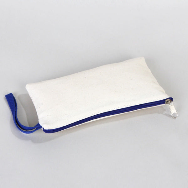 Pencil Case 8" × 4" (21 × 10 cm) 6 oz – Saxe Blue Zipper - Pamusan.com