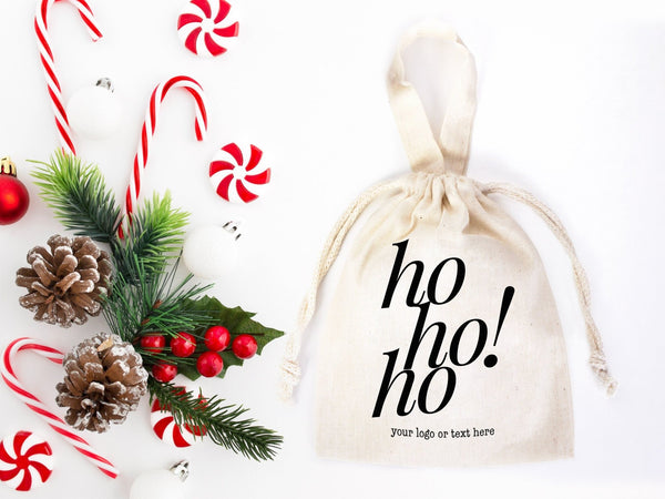 Personalized Christmas Gift Bags – 27 Designs Custom Cotton Muslin Bags for Holiday Party Favors & Family Gifts | Pamusan