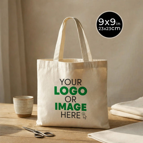 Sac tote bag personnalisable en coton, 23x23 cm - Pamusan