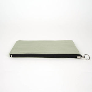 Personalized Mint Green Cotton Clutch Pouch – 12" × 8" (30 × 21 cm) – 10 oz Fabric - Pamusan.com