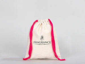 Pink Drawstring Cotton Pouch 6x8" | Custom Organic Bag — custom print | Pamusan