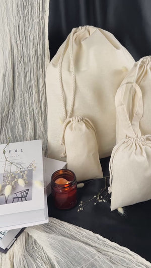 Cotton Drawstring Pouch 12"x16" | Eco Reusable Gift & Storage Bag