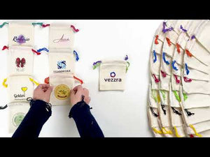 Sacs de Noël personnalisables - Ajoutez logo et texte - Cordon de serrage coloré