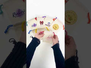 Sacs cadeaux en coton pour les fêtes – Sacs cadeaux personnalisés avec poignées colorées