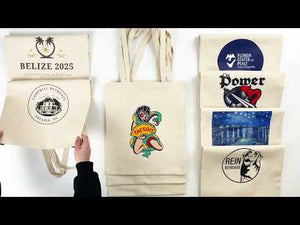 Sacs tote bag en toile personnalisés 35 × 40 cm – Tissu 270 g/m², impression de logo et photo personnalisée