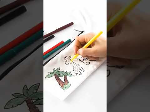Trousse à crayons en tissu teintable 21 cm x 10 cm - Ours détective