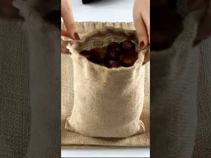 Sacs en toile de jute avec cordon de serrage – 25,4 cm (L) x 35,6 cm (H) – Sac à café rustique et sac cadeau