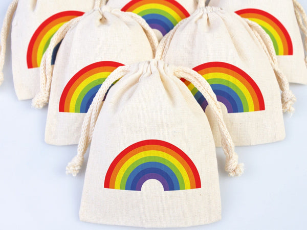 Rainbow Design Gİft Bag , Custom Party Bags for first birthday, Personalized Bags - Custom Goodie Bags