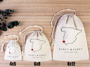 Spain Destination Wedding Favor Bag - Madrid & Barcelona - Pamusan.com