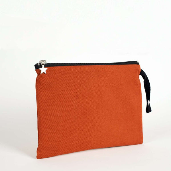 Zippered Clutch Bag – Terracotta – 10" × 7" (25 × 18 cm) - 10 oz - Pamusan.com