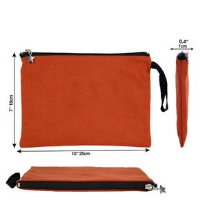 Zippered Clutch Bag – Terracotta – 10" × 7" (25 × 18 cm) - 10 oz - Pamusan.com