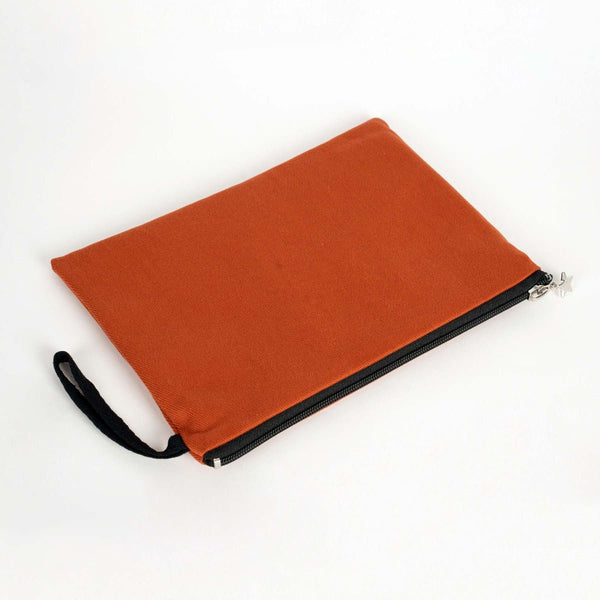 Zippered Clutch Bag – Terracotta – 10" × 7" (25 × 18 cm) - 10 oz - Pamusan.com